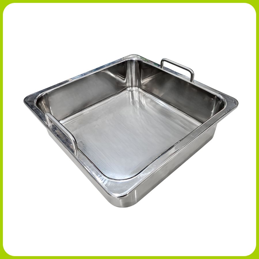 Nồi Lẩu Vuông Inox 1 Ngăn 34 cm